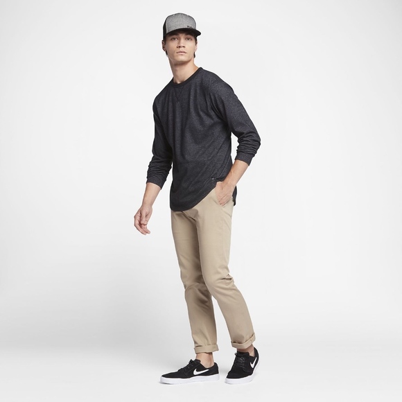 Hurley POLAR LIGHT Men's Crew Sweatshirt - Black - Picture 5 of 8